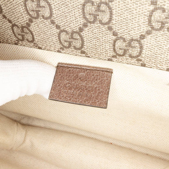 Pre-Loved Gucci Small GG Supreme Web Neo Vintage Double Flap Messenger Bag - Picture 5 of 9